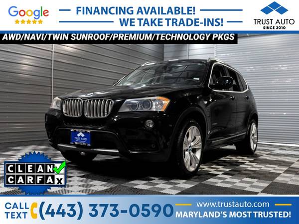2011 BMW X3 35i AWD SUV wPremiumTechnology Pkgs - - by for sale in Sykesville, MD