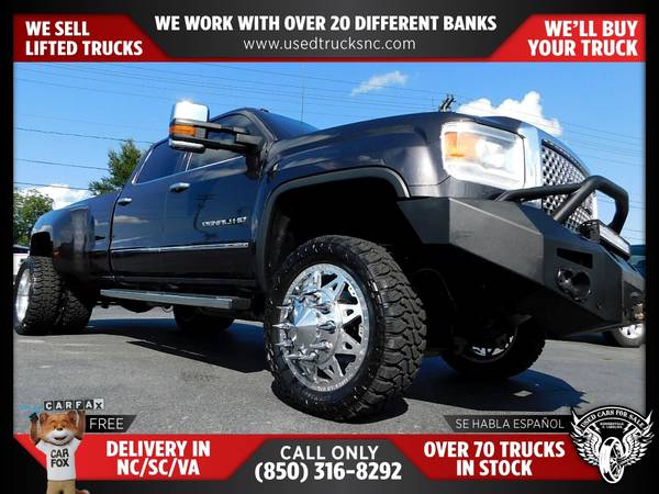 655/mo - 2015 GMC Sierra 3500HD Denali 4x4Crew Cab LB SRW FOR ONLY for sale in KERNERSVILLE, SC