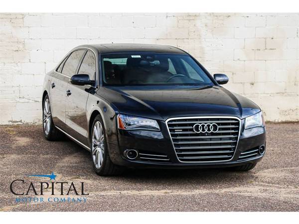 Sleek, Tinted All-Wheel Drive 13 Audi A8 L Quattro 4.0T w/Night Vision for sale in Eau Claire, IA – photo 2