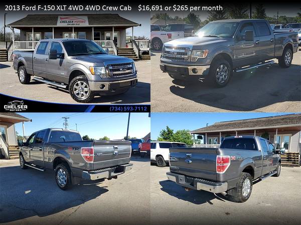 267/mo - 2013 Ford F150 F 150 F-150 XLT4WD XLT 4 WD XLT-4-WD Crew for sale in Chelsea, OH – photo 14