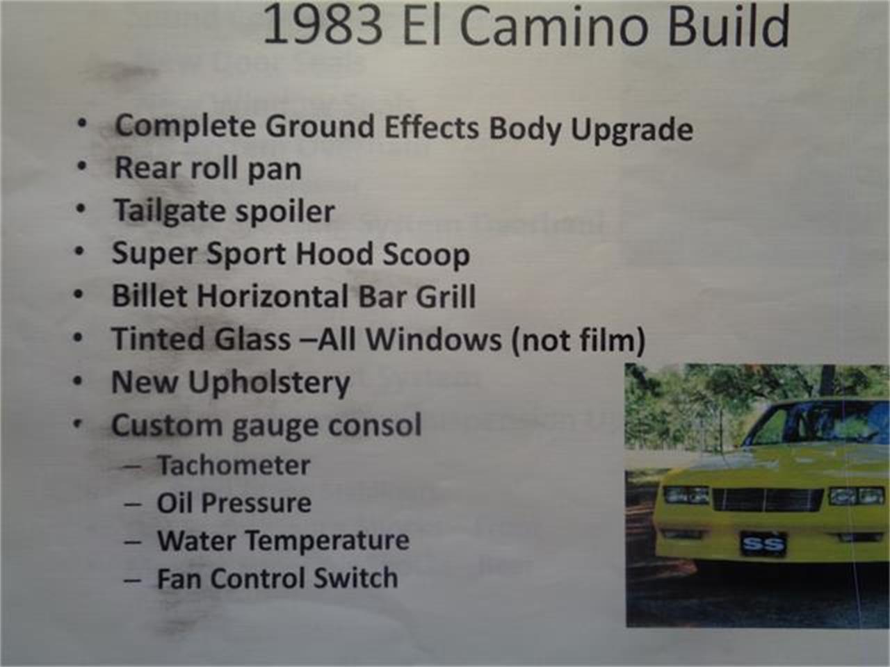 1983 Chevrolet El Camino SS for sale in Archer, FL – photo 9