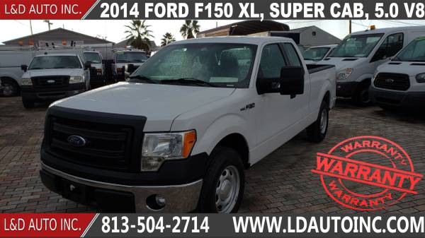 2014 FORD F150 XL, SUPER CAB, 5.0 V8, 130 K MILES for sale in largo, FL