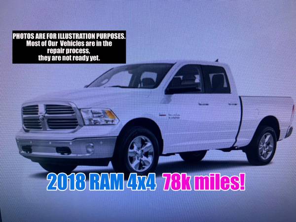 2018 RAM 1500 SLT White, Crew Cab SWB 4WD, 78k miles! - cars & for sale in El Paso, TX