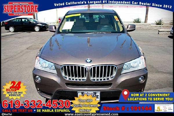 2014 BMW X3 XDRIVE28I SUV-EZ FINANCING-LOW DOWN! for sale in El Cajon, CA – photo 7