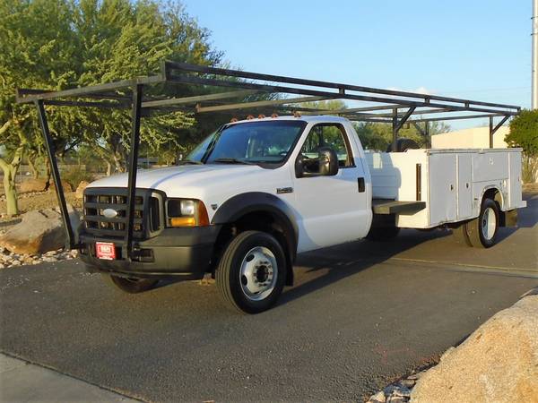 2007 FORD F450 XL SERVICE BODY, UTILITY BED WORK TRUCK W/LADDER RACK for sale in Phoenix, CA