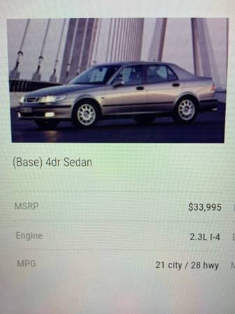 2001 Saab 9/5 turbo sport sedan, low miles, just smog d, runs great for sale in Carlsbad, CA – photo 14