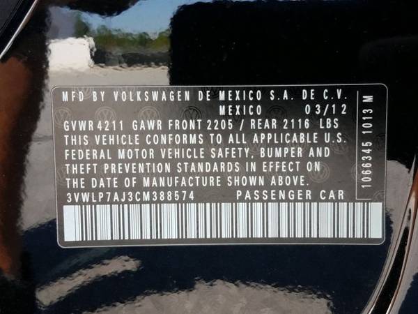 2012 Volkswagen Jetta SEL w/Premium & Sunroof PZEV SKU:CM388574 Sedan for sale in Columbus, GA – photo 22