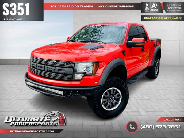 351/mo - 2010 Ford F150 F 150 F-150 SVT Raptor Supercharged WE TAKE for sale in Scottsdale, AZ – photo 2