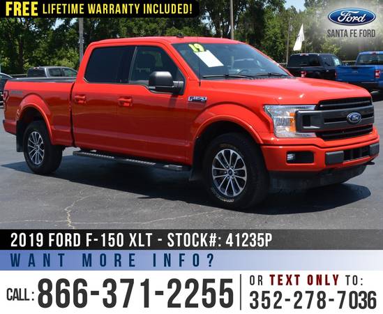 2019 FORD F150 XLT 4WD Camera, Touchscreen, Running Boards for sale in Alachua, FL