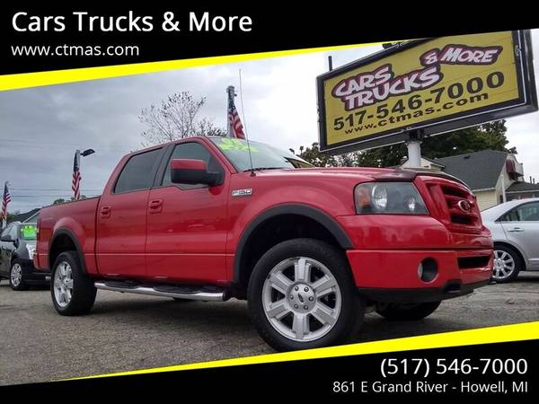 Beautiful ! 2008 Ford F150 Lariat FX4, Leather, Moon, Ready to Work ! for sale in Howell, MI