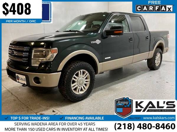 408/mo - 2013 Ford F150 F 150 F-150 King Ranch 4x4SuperCrew for sale in Wadena, MN