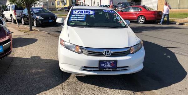 2012 *Honda* *Civic Sedan* *4dr Automatic LX* White for sale in West Hartford, CT – photo 3