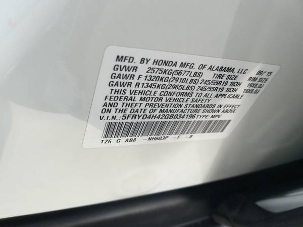 2016 Acura MDX w/Tech AWD All Wheel Drive SKU:GB034196 for sale in Mount Kisco, NY – photo 22