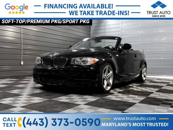 2011 BMW 1 Series 135i Soft-Top Convertible wPremium Pkg - cars & for sale in Sykesville, MD