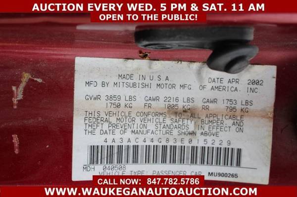 2003 *MITSUBISHI**ECLIPSE* GS GAS SAVER 2.4L I4 1OWNER ALLOY CD 015229 for sale in WAUKEGAN, WI – photo 11