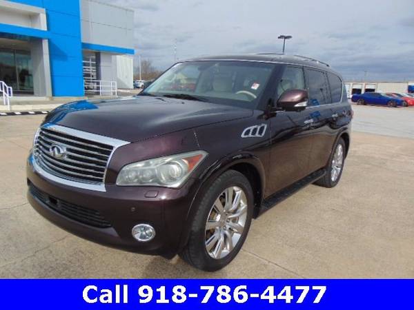 2012 INFINITI QX56 7-passenger suv Maroon - - by for sale in Grove, AR – photo 5
