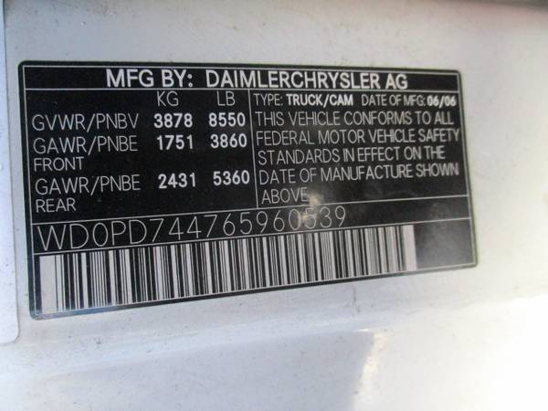 2006 DODGE MERCEDES SPRINTER HIGH ROOF EXTENDED 170 CARGO VAN CAMPER for sale in Gardena, CA – photo 17