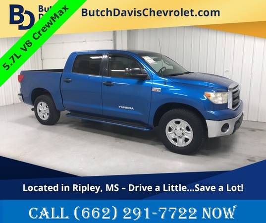 2010 Toyota Tundra Grade 4D CrewMax V8 Pickup Truck w Tow Pkg For Sale for sale in Ripley, MS