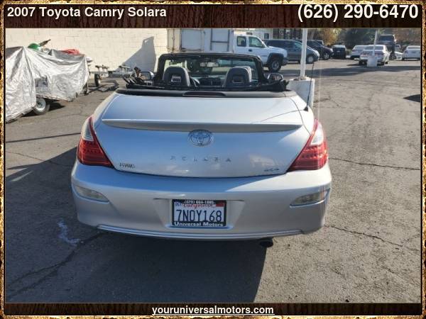 2007 Toyota Camry Solara SLE V6 2dr Convertible - cars & trucks - by... for sale in Glendora, CA – photo 3