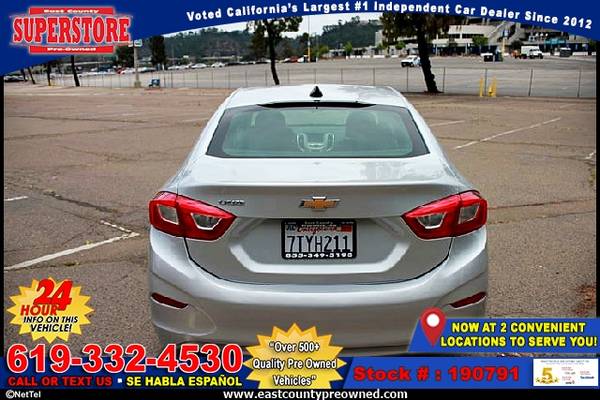 2016 CHEVROLET CRUZE LS sedan-EZ FINANCING-LOW DOWN! for sale in El Cajon, CA – photo 3