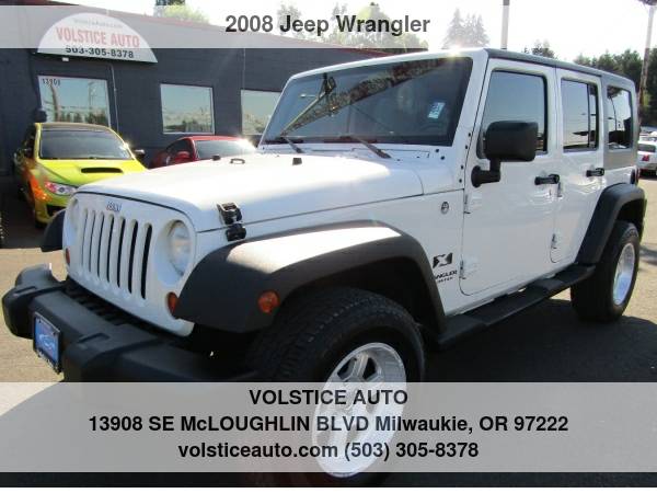 2008 Jeep Wrangler 4X4 4dr Unlimited X WHITE 1 OWNER BEST DEAL ! for sale in Milwaukie, OR