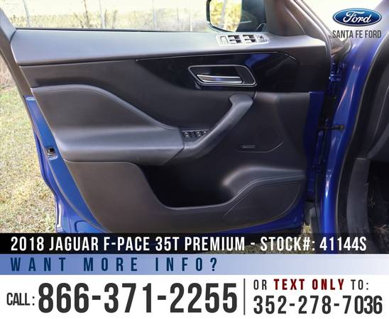 2018 JAGUAR F-PACE 35T PREMIUM Touchscreen, Leatherette Seats for sale in Alachua, FL – photo 12
