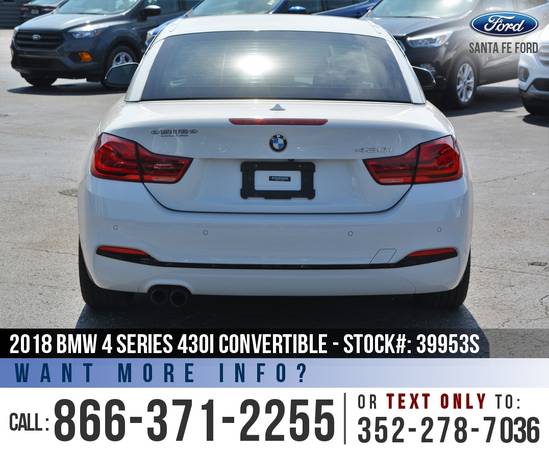 2018 BMW 4 Series 430i *** Leather, Convertible, Backup Camera *** for sale in Alachua, FL – photo 6