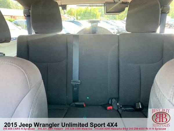 2015 JEEP WRANGLER UNLIMITED SPORT 4WD! QUICK APPROVAL! WE FINANCE!!!! for sale in Syracuse, NY – photo 18