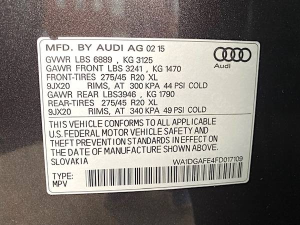 2015 Audi Q7 S-Line Prestige for sale in Montclair, NJ – photo 19