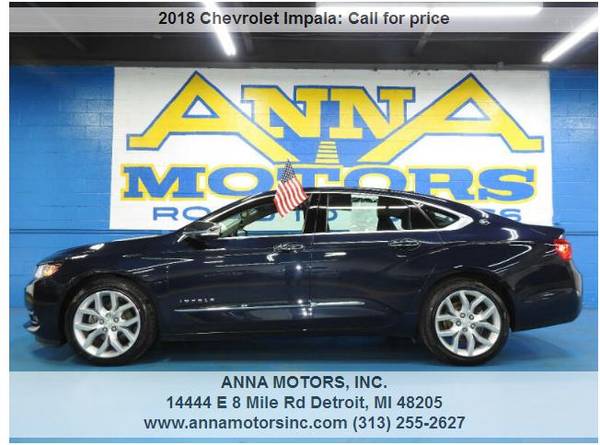 2018 CHEVROLET IMPALA PREMIER,PAYMENTS STARTING@$299*PER MONTH-STOP BY for sale in Detroit, MI