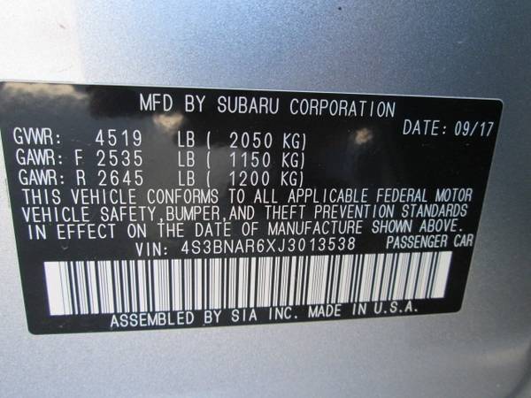 2018 Subaru Legacy 2 5i sedan Ice Silver Metallic for sale in Fayetteville, AR – photo 15