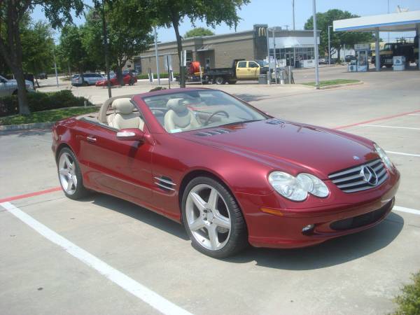2005 MERCEDES SL500 MAROON / TAN LEATHER 139,989 ACTUAL MILES - cars... for sale in Jenks, OK – photo 2