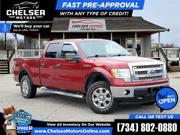 267/mo - 2013 Ford F150 F 150 F-150 XLT4WD XLT 4 WD XLT-4-WD Crew for sale in Chelsea, OH