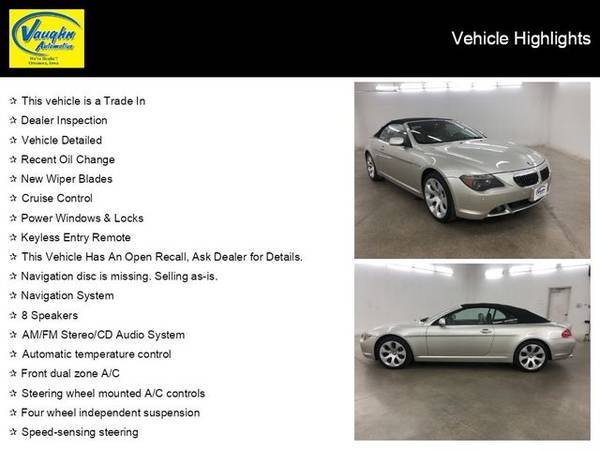2004 BMW 6-Series 645Ci - - by dealer - vehicle for sale in Other, IL – photo 2