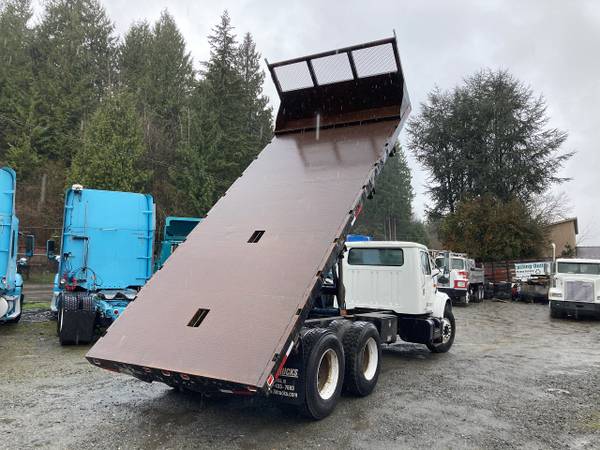 2000 International 4900 20 Flatbed Dump Stock 34359 - cars & for sale in Pacific, WA – photo 3