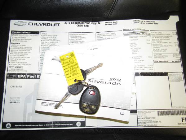 2012 CHEVROLET SILVERADO 2500HD LTZ CREW CAB 4WD - LML DURAMAX DIESEL for sale in (west of) Brillion, WI – photo 24