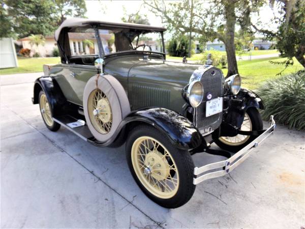 1929 FORD MODEL A DELUXE ROADSTER PROFESSIONAL NUT & BOLT RESTORATION for sale in Venice, FL