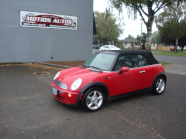 2006 MINI COOPER CONVERTIBLE BRIGHT RED NEWER TOP 4-CYL 5-SPEED 96K MI for sale in LONGVIEW WA 98632, OR – photo 2