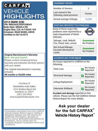 2013 BMW 3-Series 328i ~ 131k miles ~ FREE Warranty & CarFax! - cars... for sale in Saraland, AL – photo 2