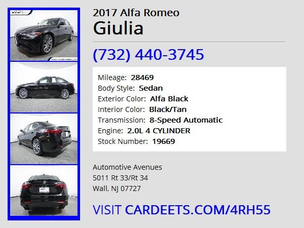 2017 Alfa Romeo Giulia, Alfa Black for sale in Wall, NJ – photo 22