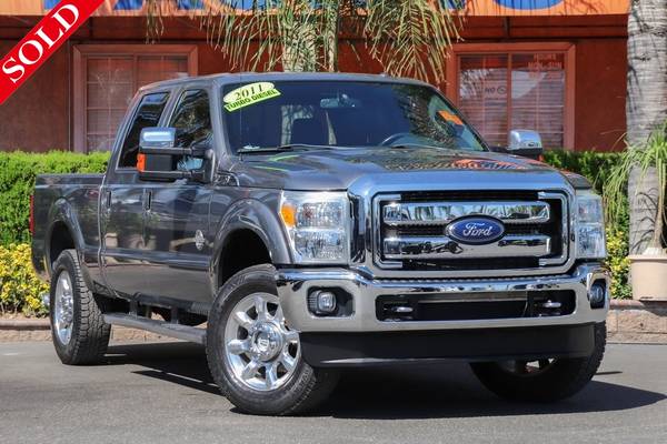 2011 Ford F-250 F250 Lariat Crew Cab 4x4 Short Bed Diesel Truck #27136 for sale in Fontana, CA