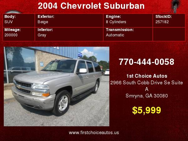 2004 Chevrolet Suburban 4dr 1500 LT for sale in Smryna, GA – photo 5
