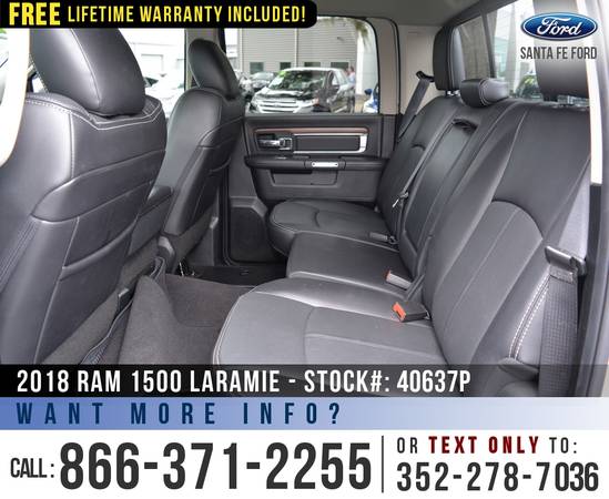 2018 RAM 1500 LARAMIE 4WD *** Bluetooth, Leather Seats, Bedliner ***... for sale in Alachua, FL – photo 16