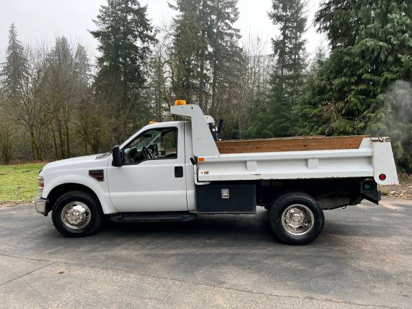 2009 Ford F-350 Super Duty XL Flatbed Dump Truck diesel - cars & for sale in Battle ground, OR – photo 3