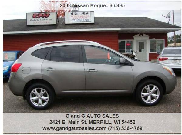 2008 Nissan Rogue SL AWD Crossover 4dr 79126 Miles for sale in Merrill, WI