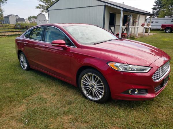 2014 Ford Fusion Red AWD SE Loaded for sale in Caledonia, MI