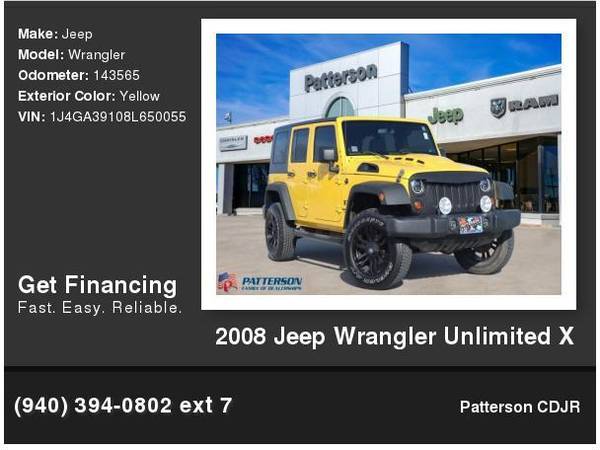2008 Jeep Wrangler Unlimited X for sale in Witchita Falls, TX