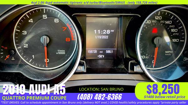 2010 Audi A5 2 0T quattro Premium Plus Coupe AWD for sale in San Bruno, CA – photo 5