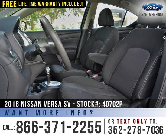2018 Nissan Versa SV *** Cruise Control, Bluetooth, Keyless Entry... for sale in Alachua, FL – photo 10