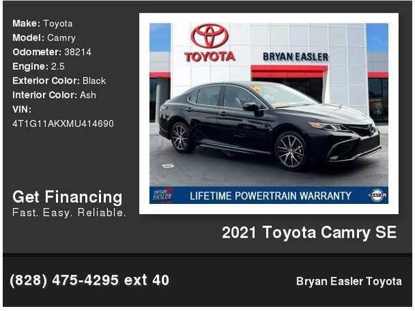 2021 Toyota Camry SE - - by dealer - vehicle for sale in Hendersonville, NC